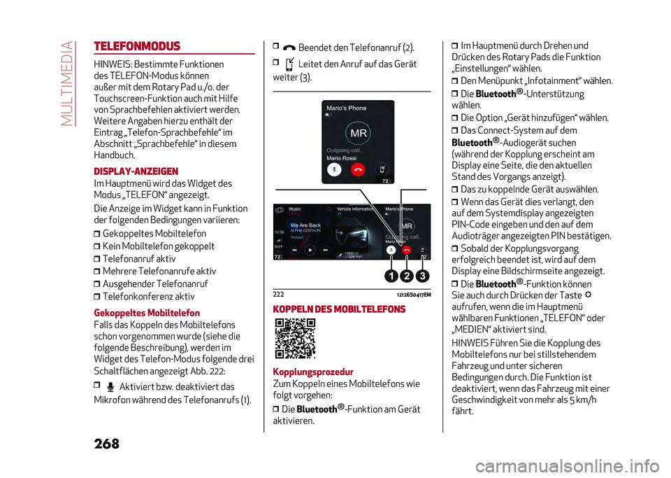 Alfa Romeo Giulia 2020  Betriebsanleitung (in German)   . @ - * 
 . ,  
 
   
   
         
 + 
 1  , 
  5   	       	           	 
  	   * , - ,   6 1 A .       %   	 
   $ 	        	        )  2 