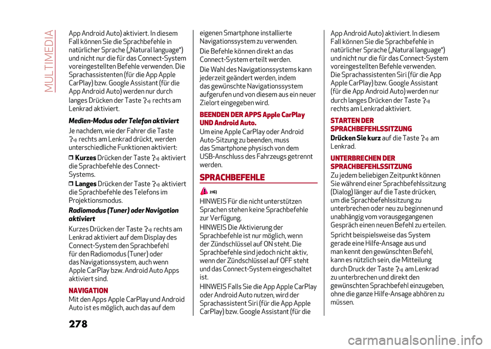 Alfa Romeo Giulia 2020  Betriebsanleitung (in German) ��.�@�-�*�
�.�,��
�
��	�
��(�( ������� �����8 �����!��	��� �
� ���	�
�	�
� ��� ��%���	� ���	 ���	 ��(���&���	��	���	 ��
����#����&��	� ��(��