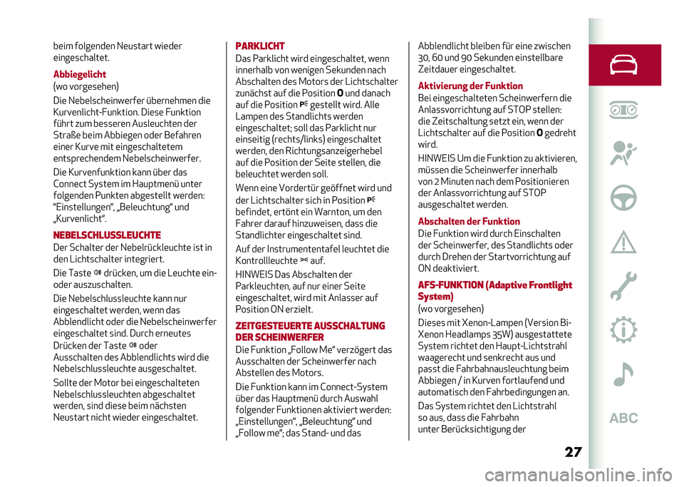 Alfa Romeo Giulia 2020  Betriebsanleitung (in German) ��	��	�� �����	���	� �1�	��
���� ���	��	�
�	����	�
�&�����	��
������������
�7�� �!����	�
�	��	��8
���	 �1�	��	��
�&��	����	���	� �#��	���	