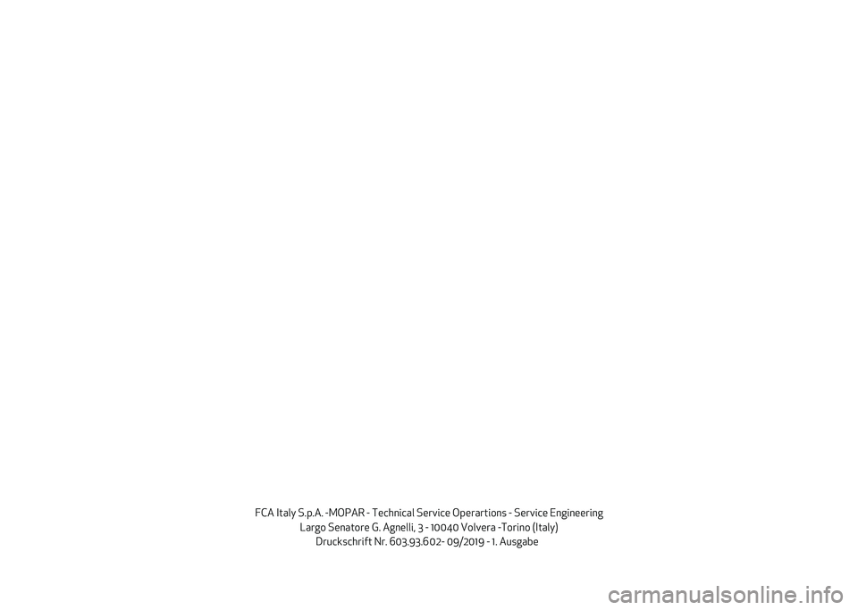 Alfa Romeo Giulia 2020  Betriebsanleitung (in German) 