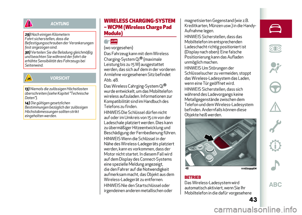 Alfa Romeo Giulia 2020  Betriebsanleitung (in German) ���������
��!� �)��� ���
����
 �*��
�������

����� ����������
�
��
�! ���� ���
����������
�����������
 ��� �����
�����
��