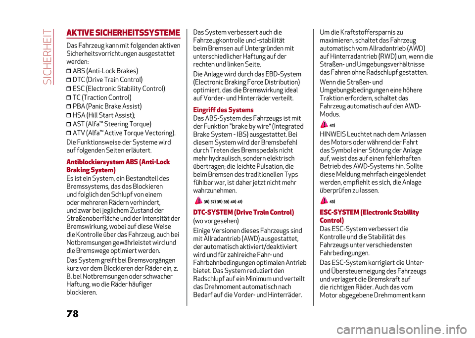 Alfa Romeo Giulia 2020  Betriebsanleitung (in German) ���
�G�+�,��+�,�
�*
�	�
������ ������
������� �����
���
 � �����	�� ���� ��� �����	���	� �����!�	�
���&��	���	���
�!�����&������	� 