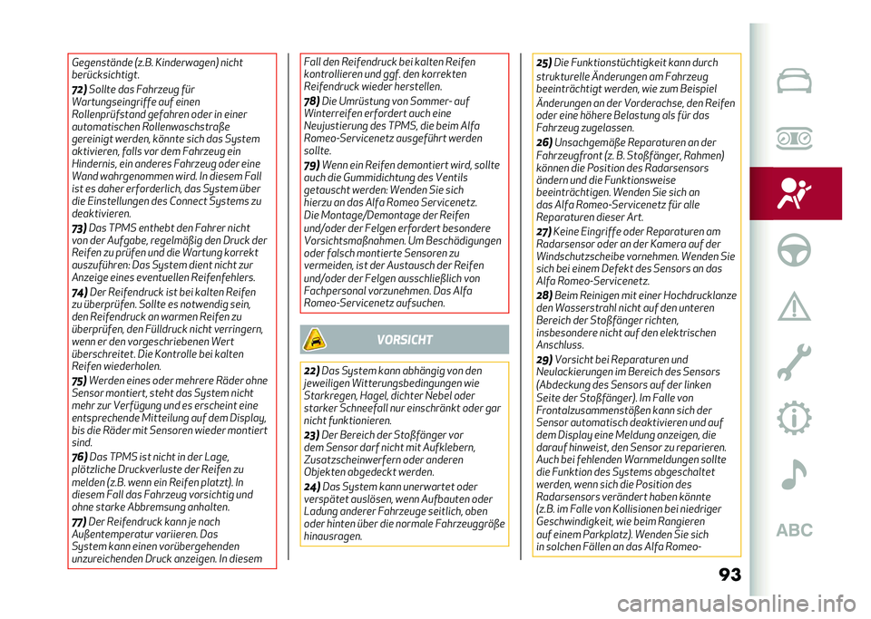 Alfa Romeo Giulia 2020  Betriebsanleitung (in German) ���1����
����
�� �-� ��� �*��
��������
�0 �
����
���������������
���
���
�
�� ��� ����� ��� ���
�4�����
�����
������ ��� �