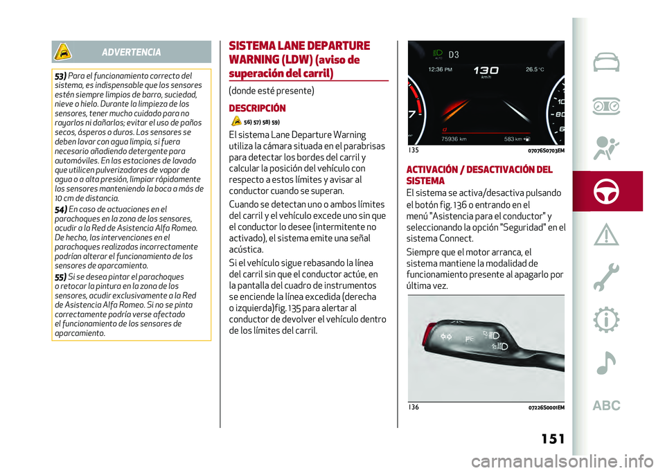 Alfa Romeo Giulia 2020  Manual del propietario (in Spanish) ��������������
��� ���� �� �����
�����
���� �������� �
��
��
������ �� �
��
�
��������� ��� ��� ��������
����$� ��
�