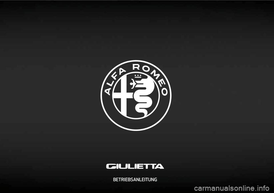 Alfa Romeo Giulietta 2019  Betriebsanleitung (in German)  BETRIEBSANLEITUNG 
cop lum giulia DE.indd   111/12/15   11:03 