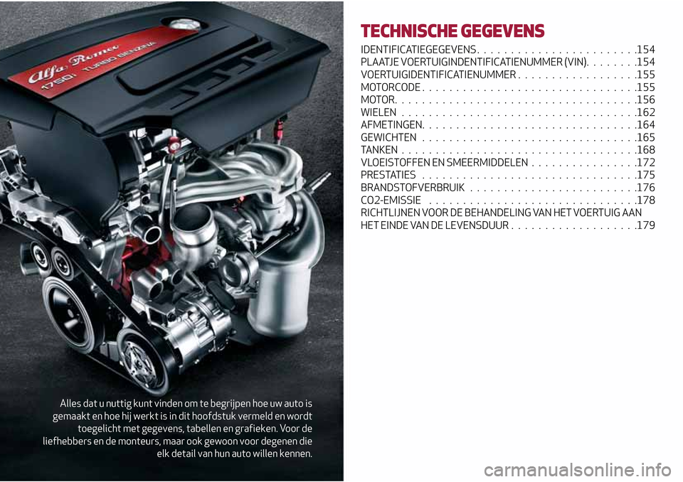 Alfa Romeo Giulietta 2017 Handleiding (in Dutch) Alles dat u nuttig kunt vinden om te begrijpen hoe uw auto is
gemaakt en hoe hij werkt is in dit hoofdstuk vermeld en wordt
toegelicht met gegevens, tabellen en grafieken. Voor de
liefhebbers en de mo Alfa Romeo Giulietta 2017 Handleiding (in Dutch) Alles dat u nuttig kunt vinden om te begrijpen hoe uw auto is
gemaakt en hoe hij werkt is in dit hoofdstuk vermeld en wordt
toegelicht met gegevens, tabellen en grafieken. Voor de
liefhebbers en de mo