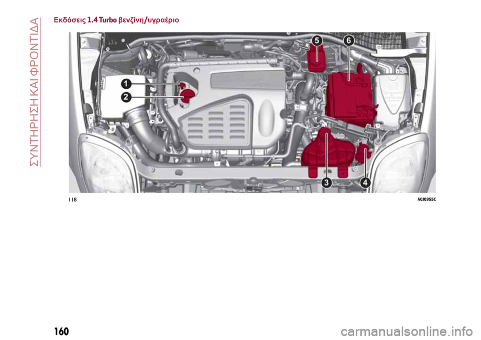 Alfa Romeo MiTo 2017  Εγχειρίδιο χρήσης (in Greek) Εκδόσεις1.4 Turboβενζίνη/υγραέριο
118A0J0955C
160
ΣΥΝΤΗΡΗΣΗ ΚΑΙ ΦΡΟΝΤΙΔΑ 