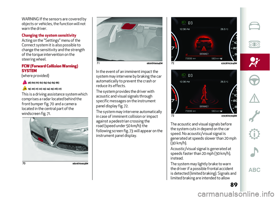 Alfa Romeo Stelvio 2020  Owners Manual �
�����-�#�-�@ �#� ��� ���
���� ��� ������� ��
���(���� �� ����	����� ��� ���
���	��
 ��	�� �
��
����
 ��� ���	����
�������� 