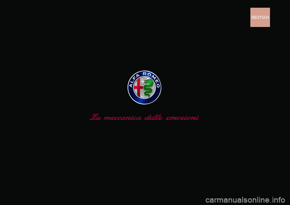 Alfa Romeo Stelvio 2020  Betriebsanleitung (in German) DEUTSCH 