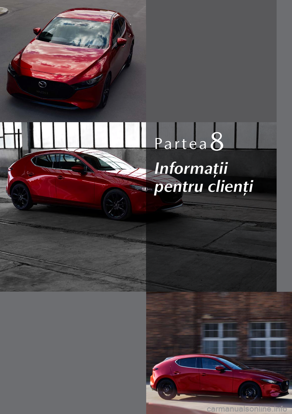 MAZDA MODEL 3 HATCHBACK 2019  Manualul de utilizare (in Romanian) Partea8
Informaţii 
pentru clienţi  