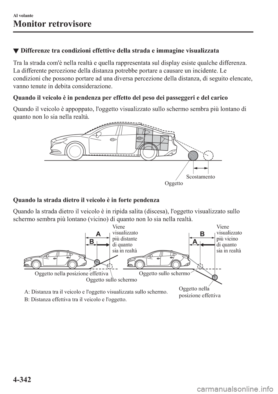 MAZDA MODEL 6 2019  Manuale del proprietario (in Italian)  ▼��L�I�I�H�U�H�Q�]�H��W�U�D��F�R�Q�G�L�]�L�R�Q�L��H�I�I�H�W�W�L�Y�H��G�H�O�O�D��V�W�U�D�G�D��H��L�P�P�D�J�L�Q�H��Y�L�V�X�D�O�L�]�]�D�W�D
�7�U�D��O�D��V�W�U�D�G�D��F�R�P�
�q��Q�H�O�O�D�