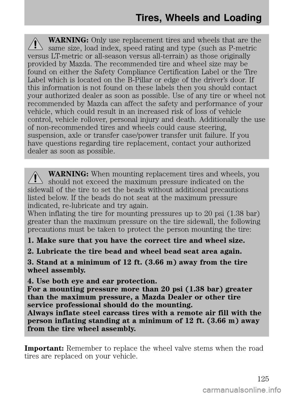 MAZDA MODEL B2300 TRUCK 2009  Owners Manual (in English) 