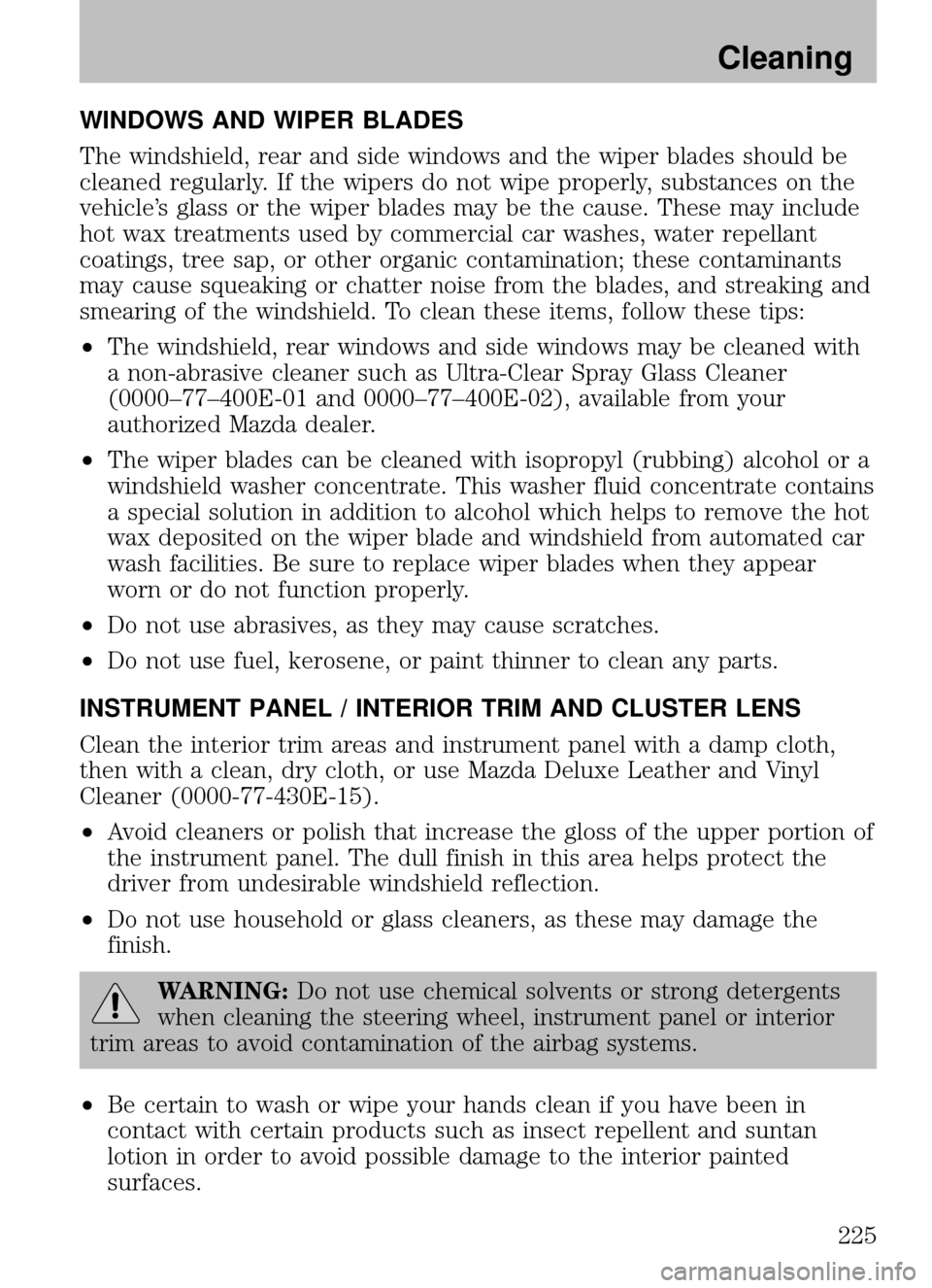 MAZDA MODEL B2300 TRUCK 2009  Owners Manual (in English) 