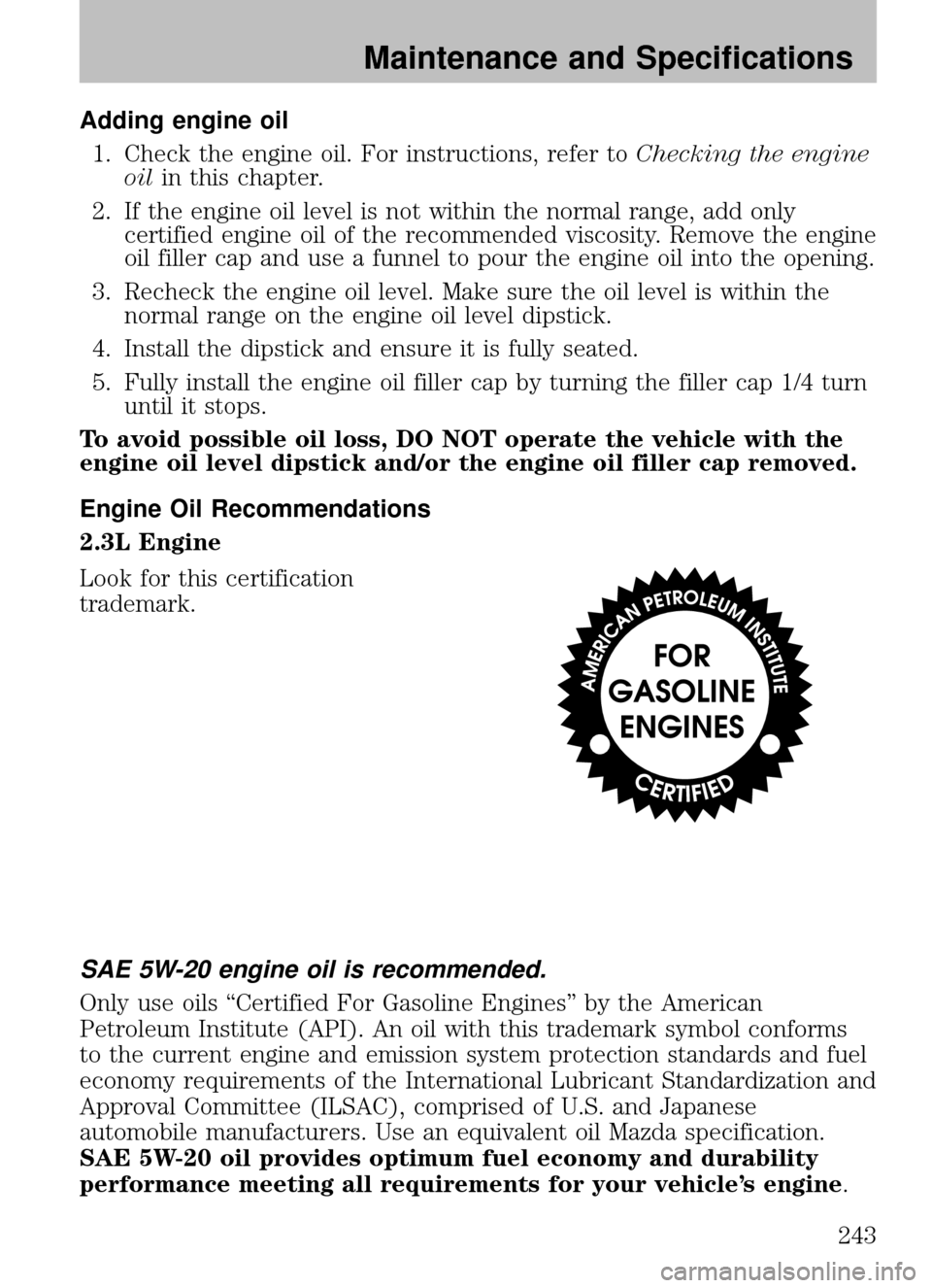 MAZDA MODEL B2300 TRUCK 2009  Owners Manual (in English) 