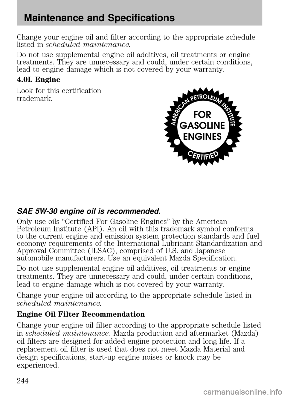 MAZDA MODEL B2300 TRUCK 2009  Owners Manual (in English) 