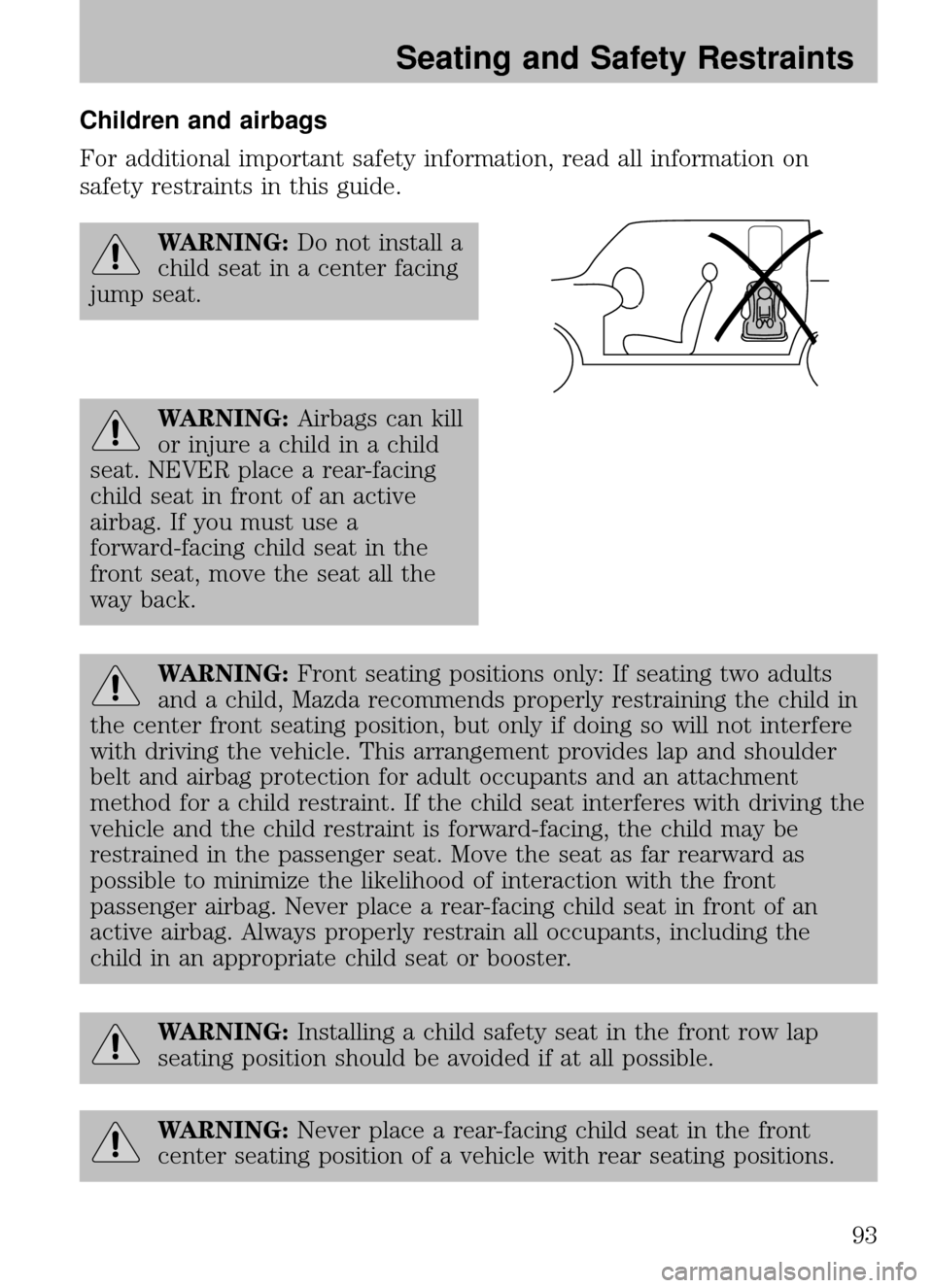 MAZDA MODEL B2300 TRUCK 2009  Owners Manual (in English) 
