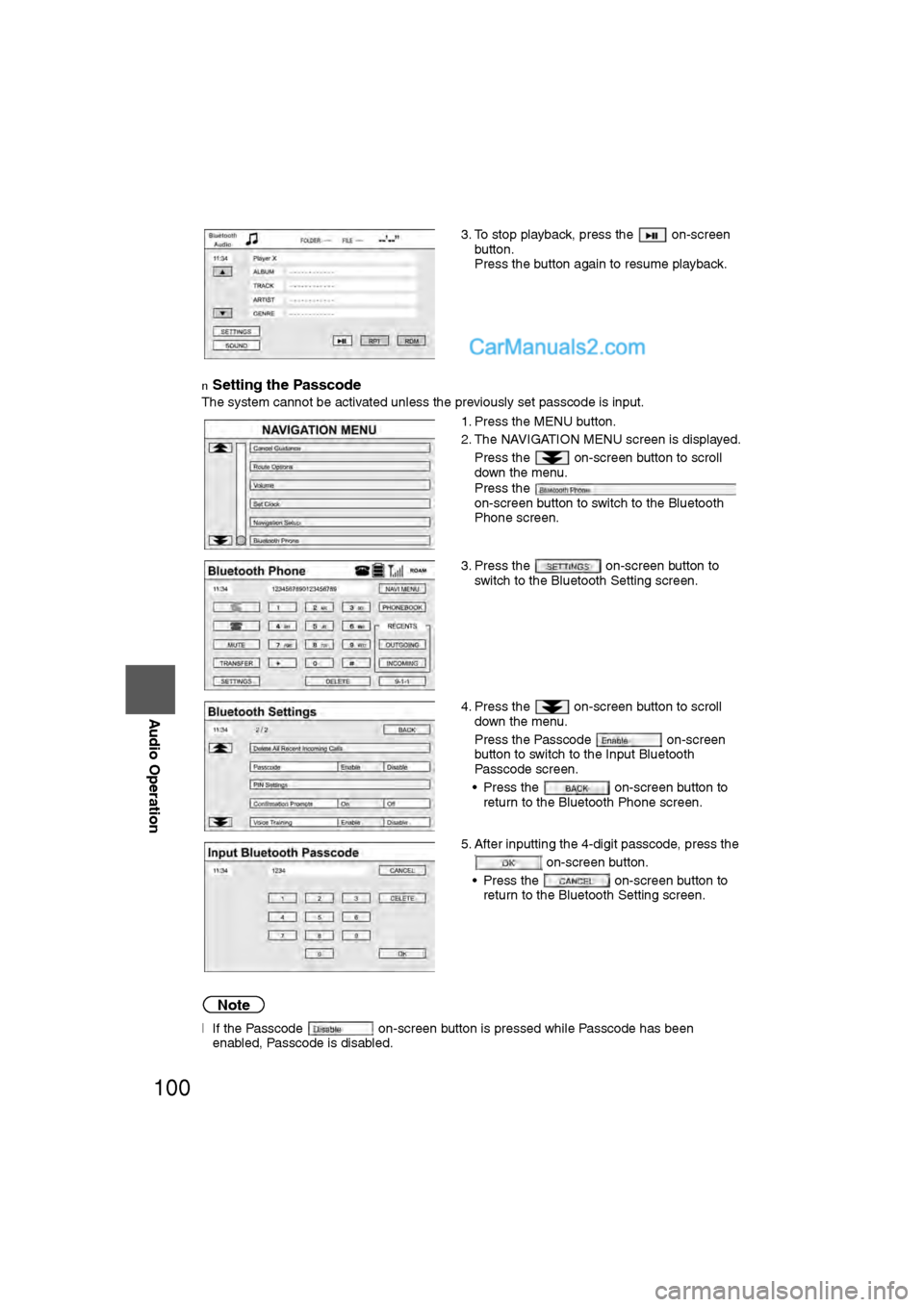 MAZDA MODEL CX-9 2009  Navigation Manual (in English) 100
Before 
UseGetting
started
RoutingAddress 
Book
Vo i c e  Recognition
Navigation 
Set Up
RDM-TMC
Audio Operation
Navigation 
Set Up
nSetting the Passcode
The system cannot be activated unless the 