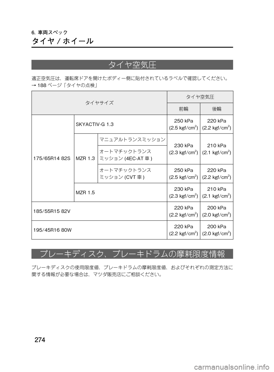 MAZDA MODEL DEMIO 2011  デミオ｜取扱説明書 (in Japanese) ���
��P�S�N��/�P���% 