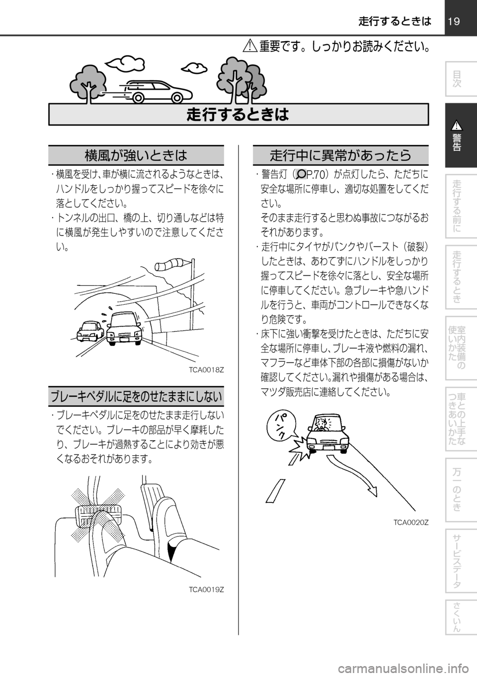 MAZDA MODEL FAMILIA VAN 2017  ファミリアバン｜取扱説明書 (in Japanese) 	OApb{`lT“S¡ˆXi^M{！

øæb”qVx18
	OApb{`lT“S¡ˆXi^M{！

øæb”qVx19
	qw	Í	smVKMTh
èº
÷
‹w–MTh

øæb”qV

ø