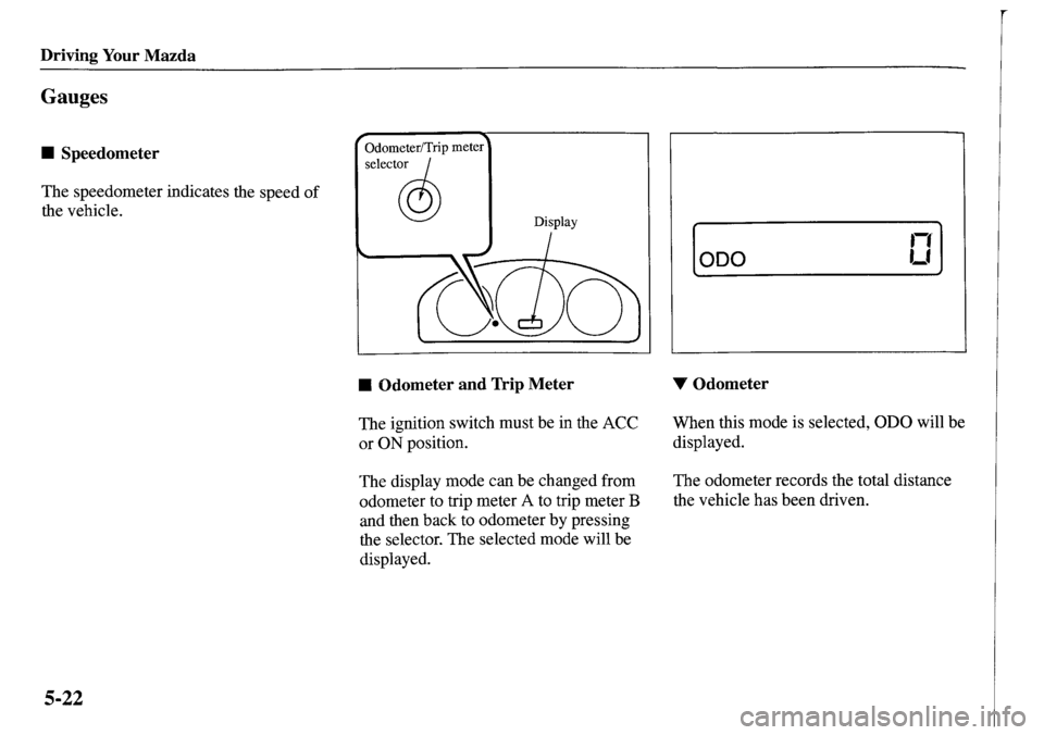 MAZDA MODEL MPV 2001  Owners Manual (in English) 