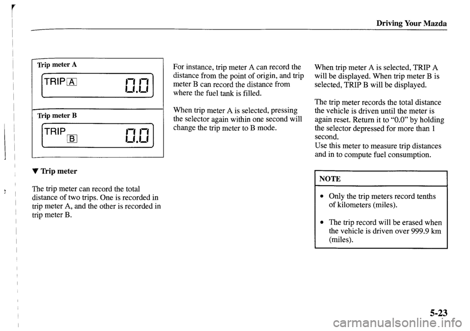 MAZDA MODEL MPV 2001  Owners Manual (in English) 