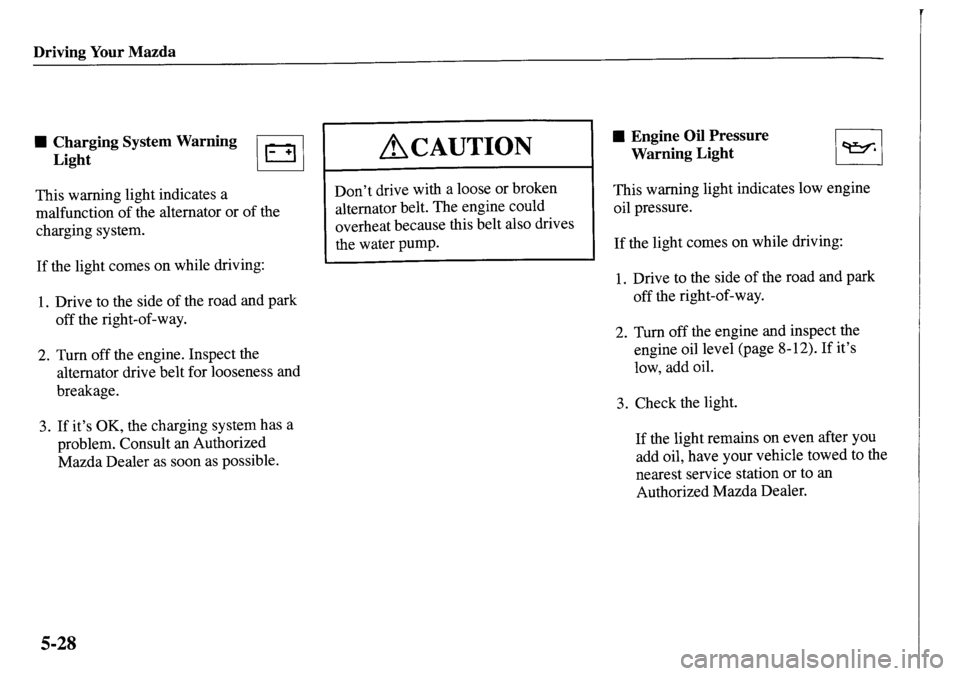 MAZDA MODEL MPV 2001  Owners Manual (in English) 