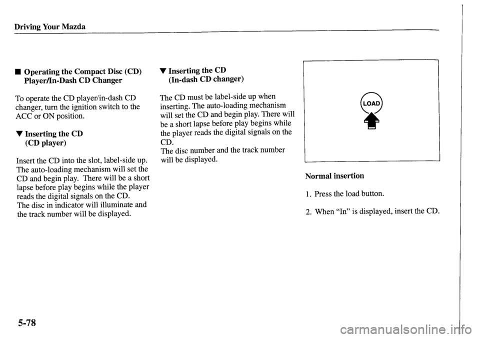 MAZDA MODEL MPV 2001  Owners Manual (in English) 