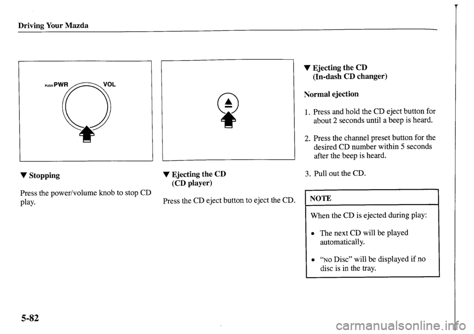 MAZDA MODEL MPV 2001  Owners Manual (in English) 