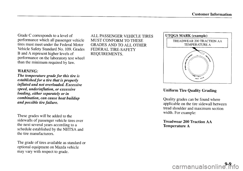 MAZDA MODEL MPV 2001  Owners Manual (in English) 