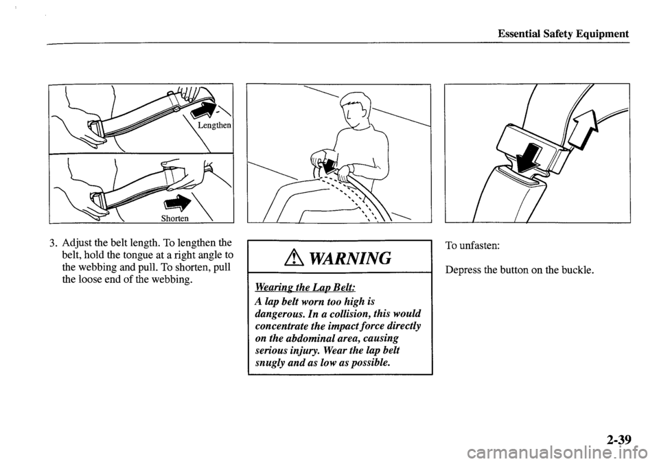 MAZDA MODEL MPV 2001  Owners Manual (in English) 