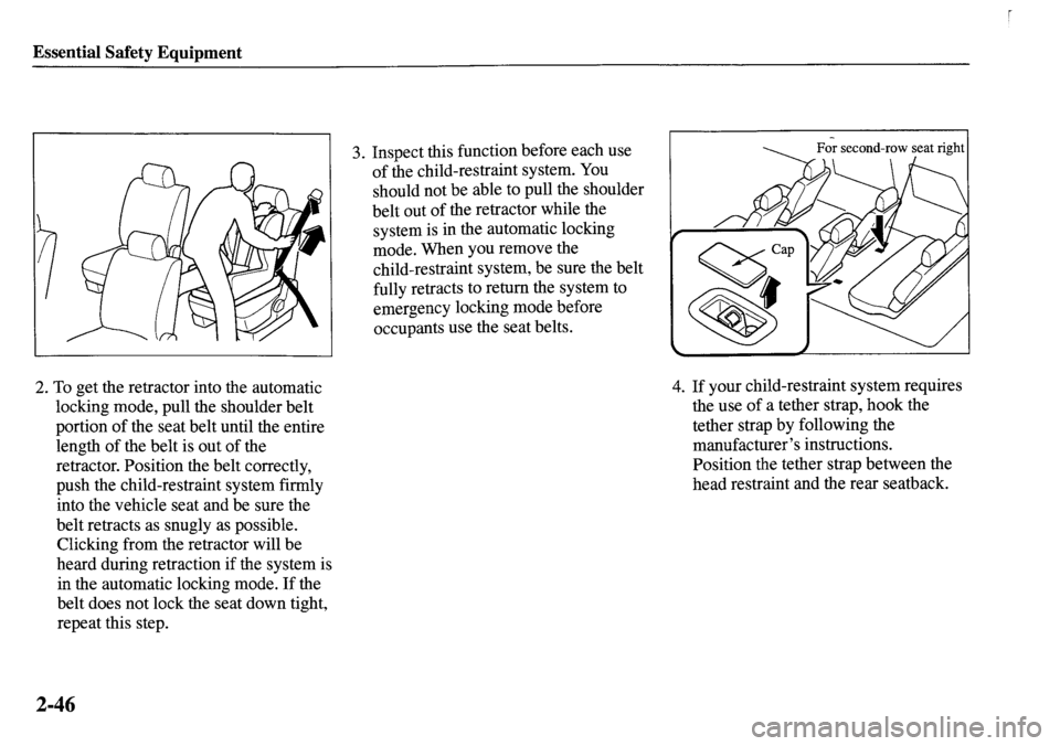 MAZDA MODEL MPV 2001  Owners Manual (in English) 