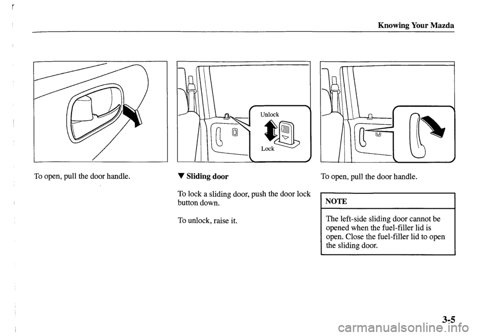 MAZDA MODEL MPV 2001  Owners Manual (in English) 