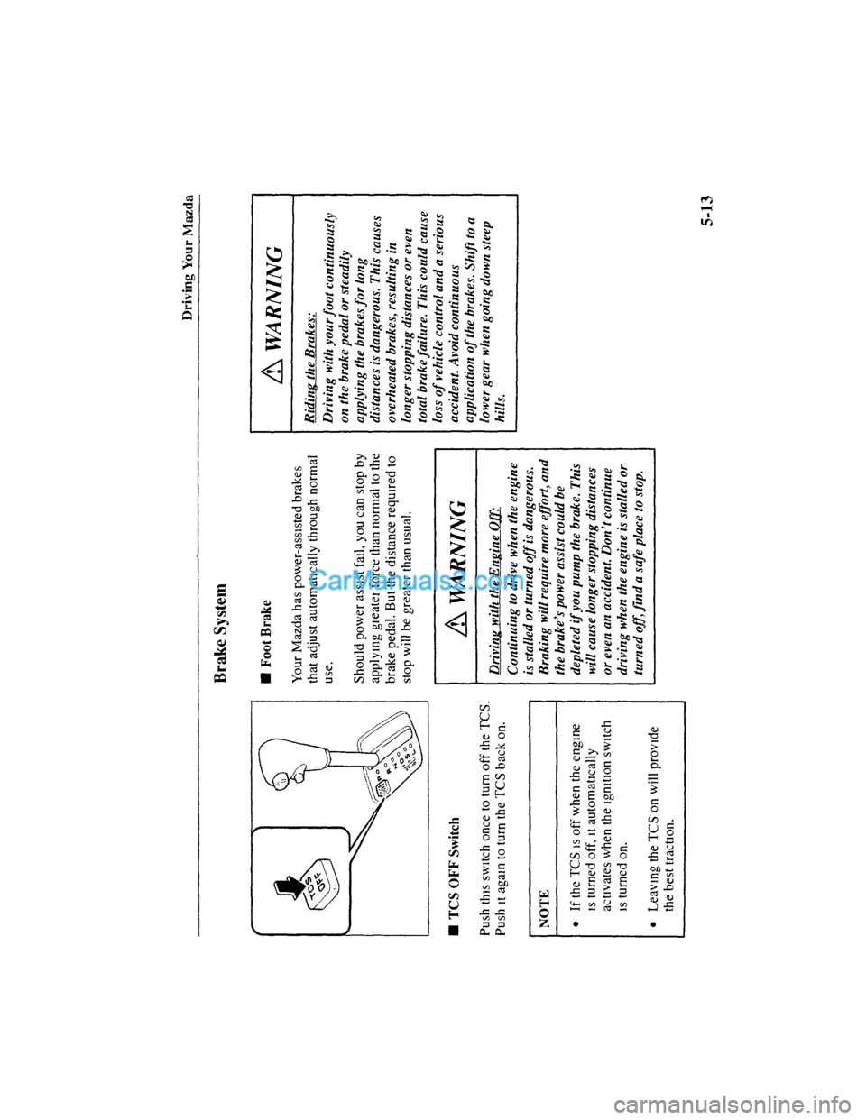 MAZDA MODEL MILLENIA 2001  Owners Manual (in English) 