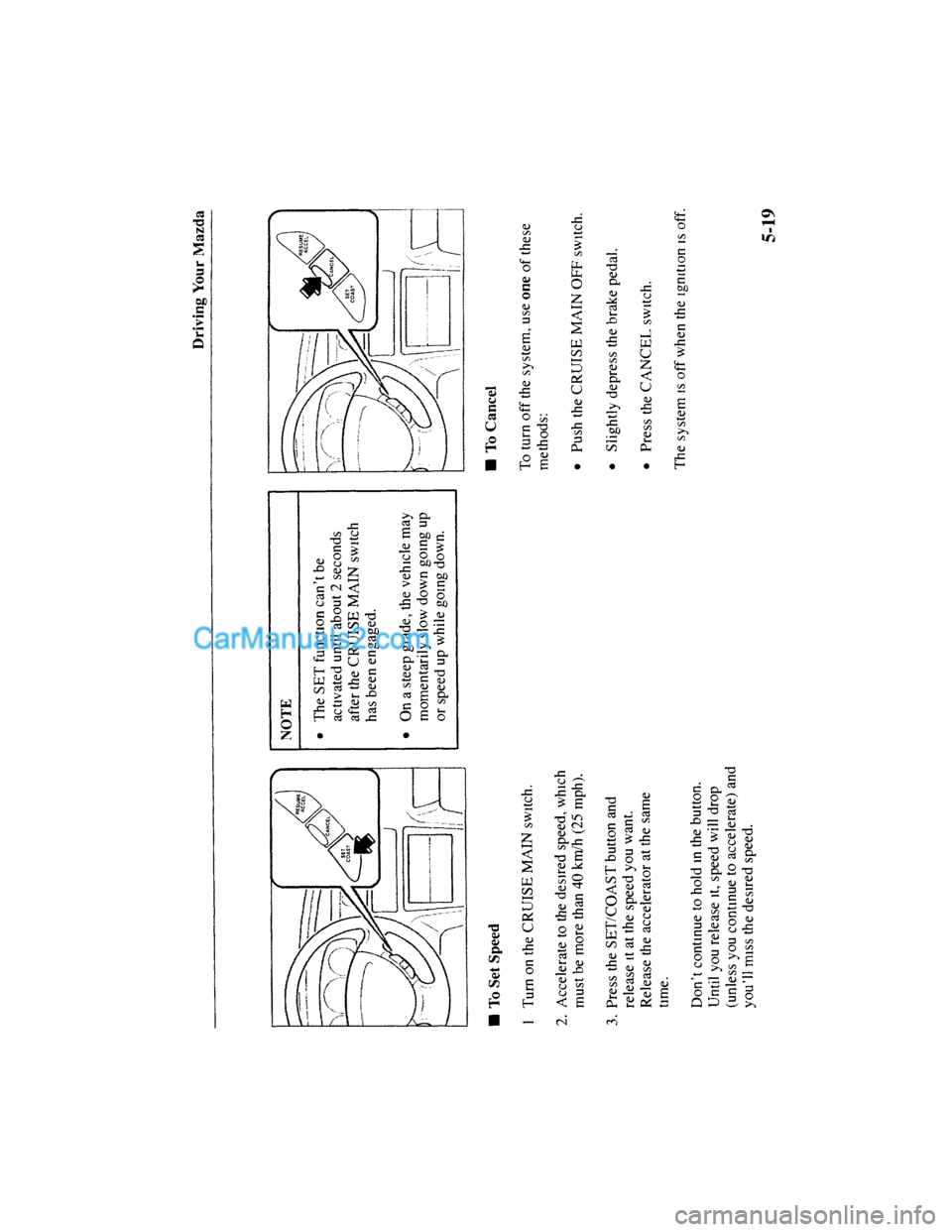 MAZDA MODEL MILLENIA 2001  Owners Manual (in English) 