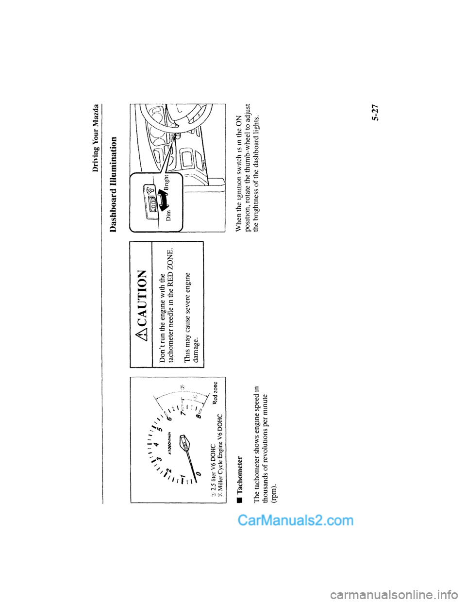 MAZDA MODEL MILLENIA 2001  Owners Manual (in English) 