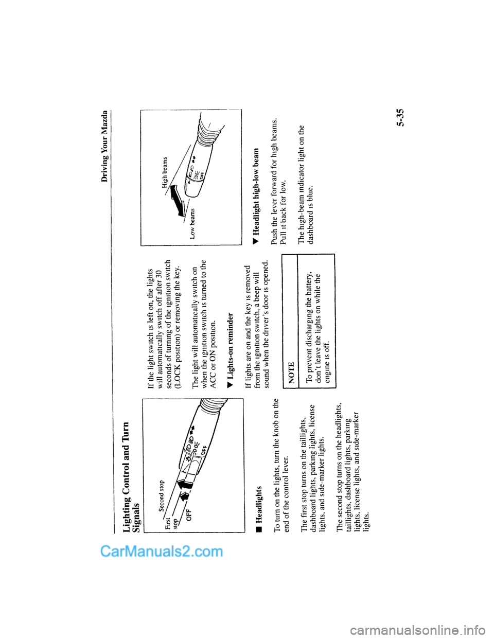 MAZDA MODEL MILLENIA 2001  Owners Manual (in English) 