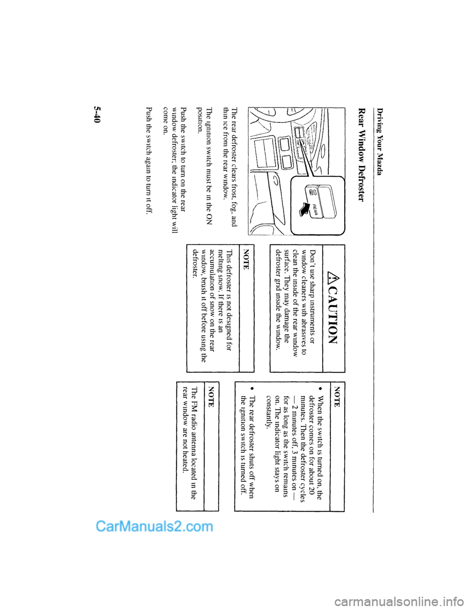 MAZDA MODEL MILLENIA 2001  Owners Manual (in English) 