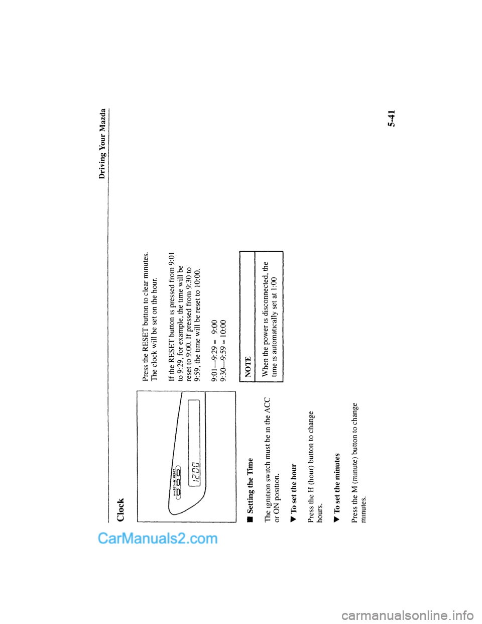 MAZDA MODEL MILLENIA 2001  Owners Manual (in English) 