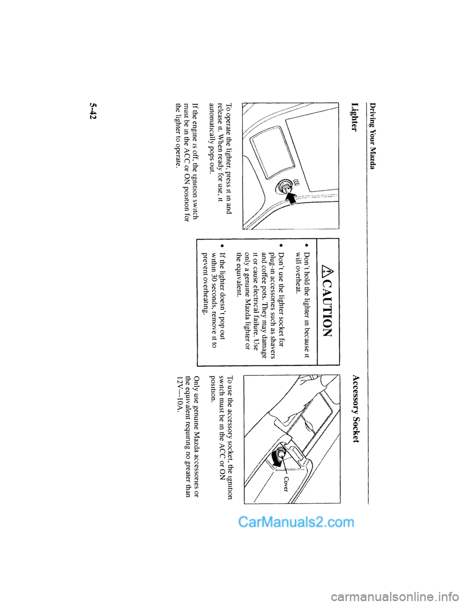 MAZDA MODEL MILLENIA 2001  Owners Manual (in English) 