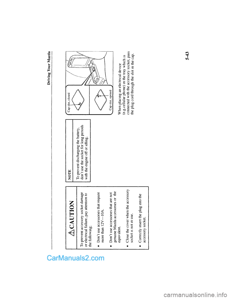 MAZDA MODEL MILLENIA 2001  Owners Manual (in English) 