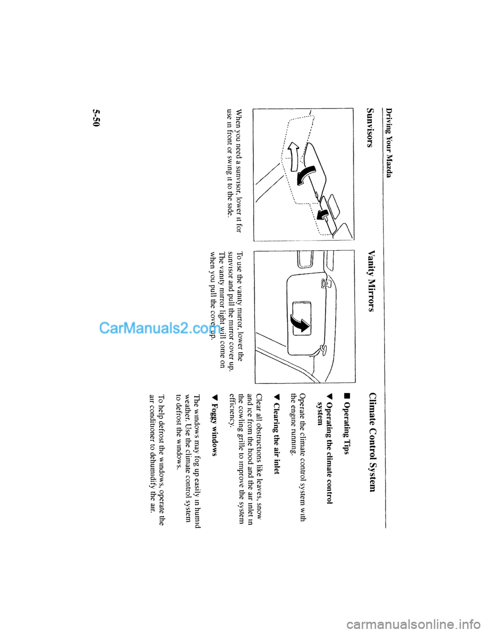 MAZDA MODEL MILLENIA 2001  Owners Manual (in English) 