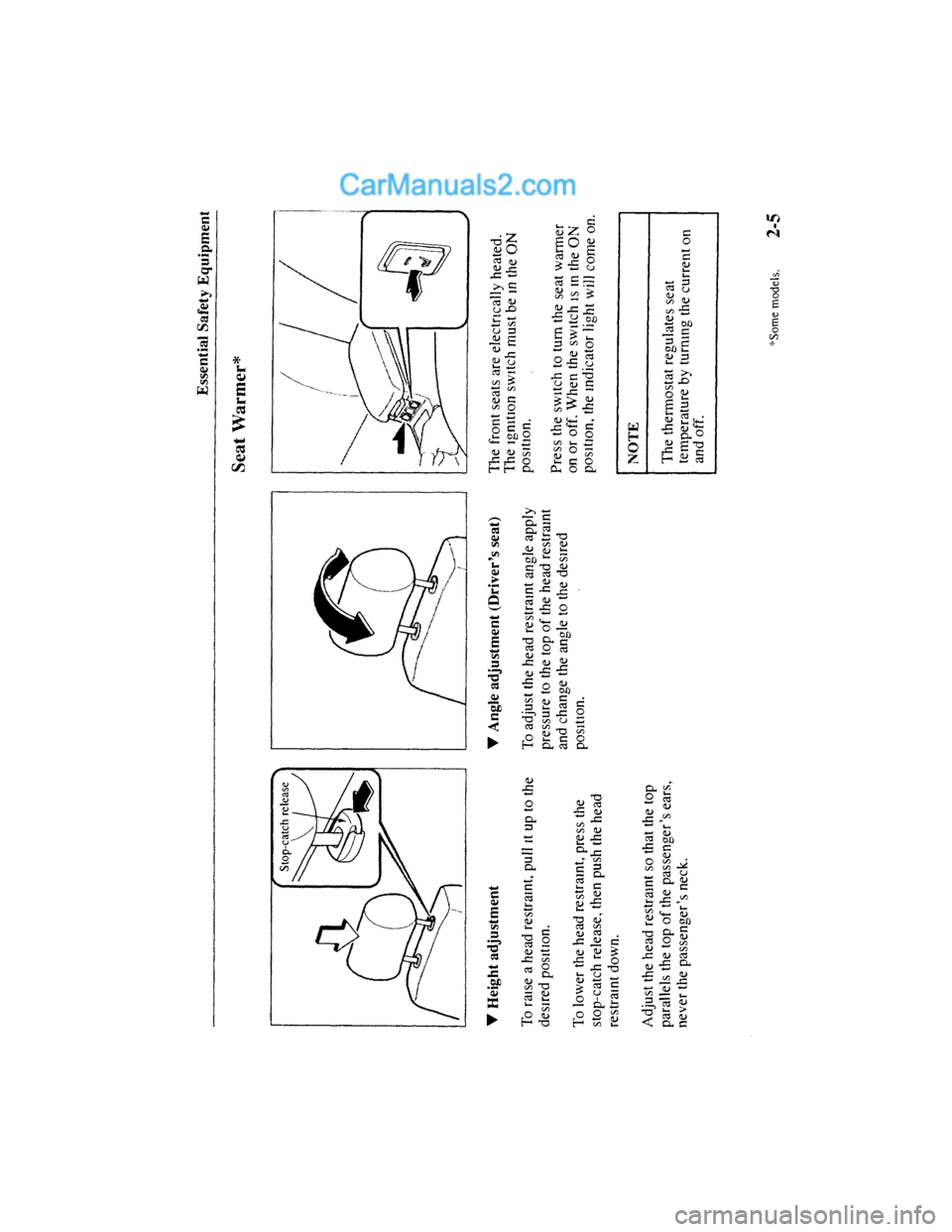MAZDA MODEL MILLENIA 2001  Owners Manual (in English) 