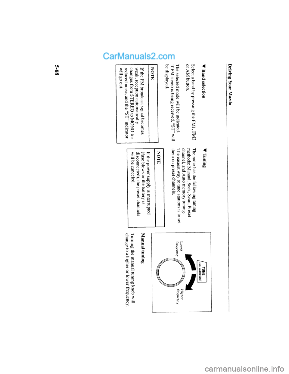MAZDA MODEL MILLENIA 2001  Owners Manual (in English) 