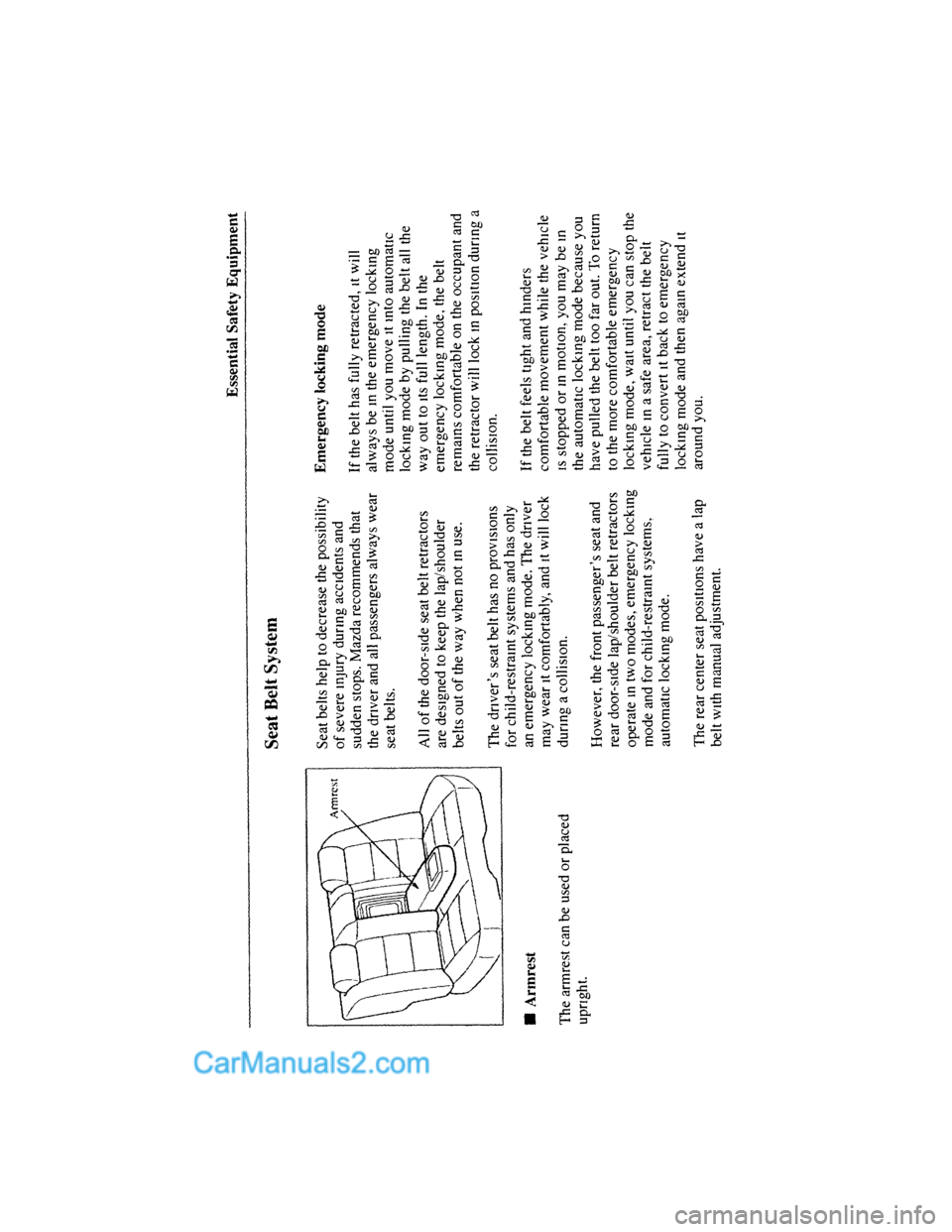 MAZDA MODEL MILLENIA 2001  Owners Manual (in English) 
