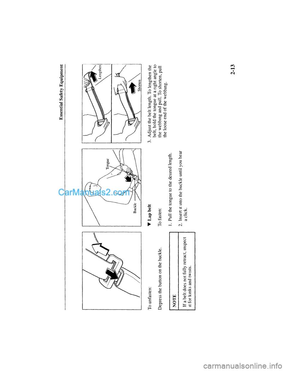 MAZDA MODEL MILLENIA 2001  Owners Manual (in English) 
