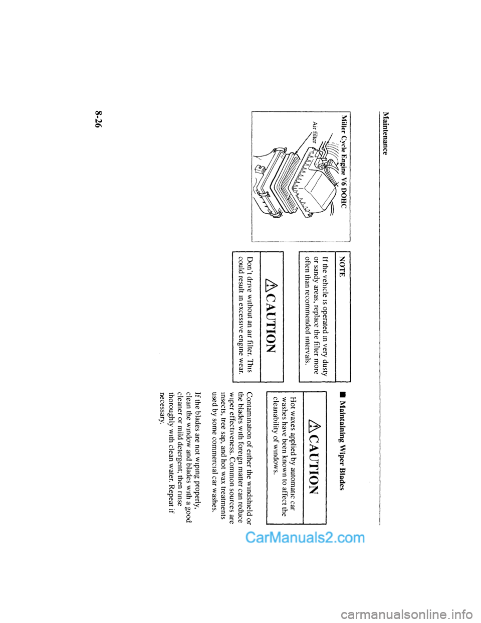 MAZDA MODEL MILLENIA 2001  Owners Manual (in English) 
