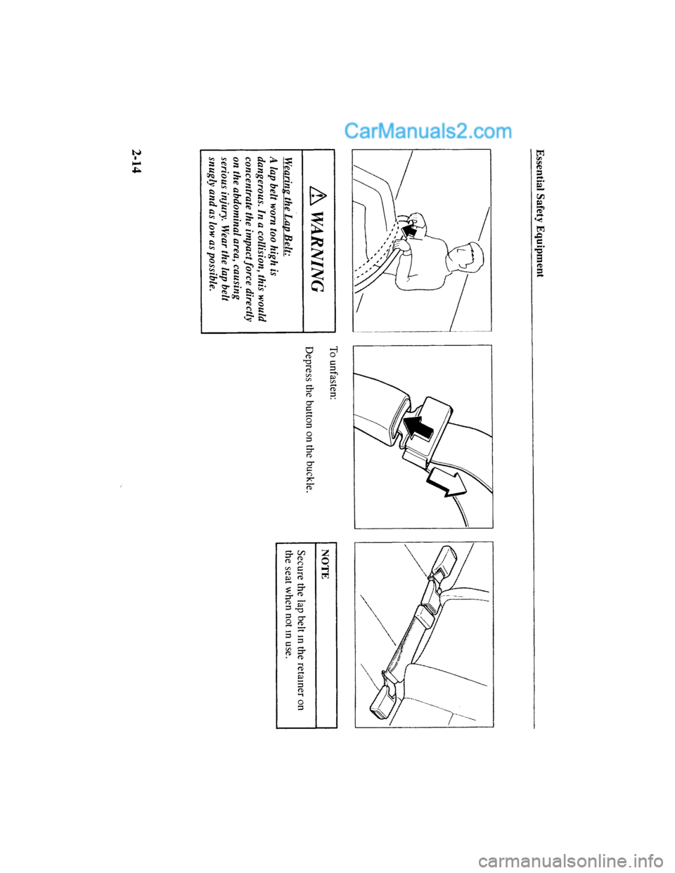 MAZDA MODEL MILLENIA 2001  Owners Manual (in English) 