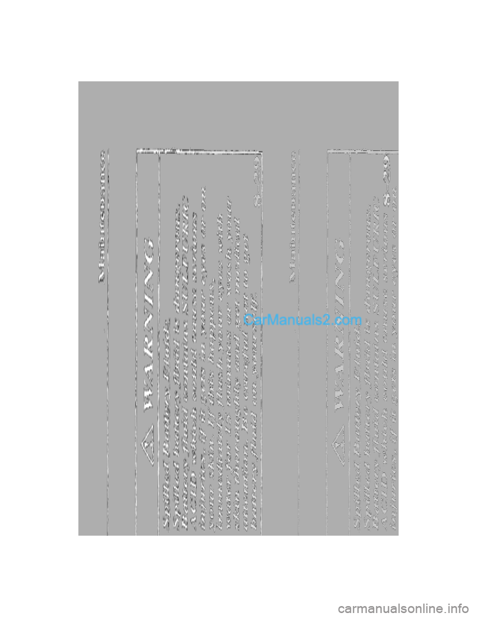 MAZDA MODEL MILLENIA 2001  Owners Manual (in English) 