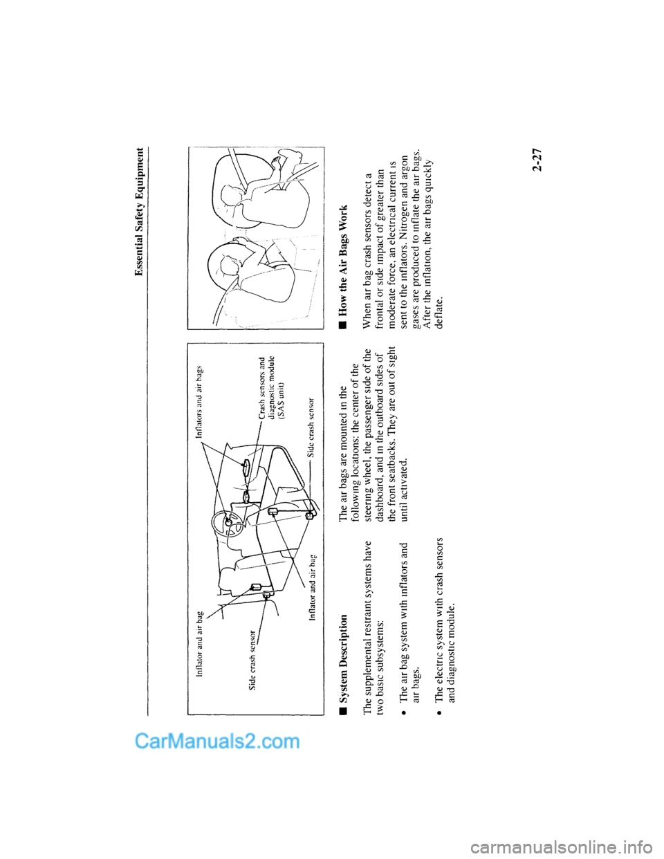 MAZDA MODEL MILLENIA 2001  Owners Manual (in English) 