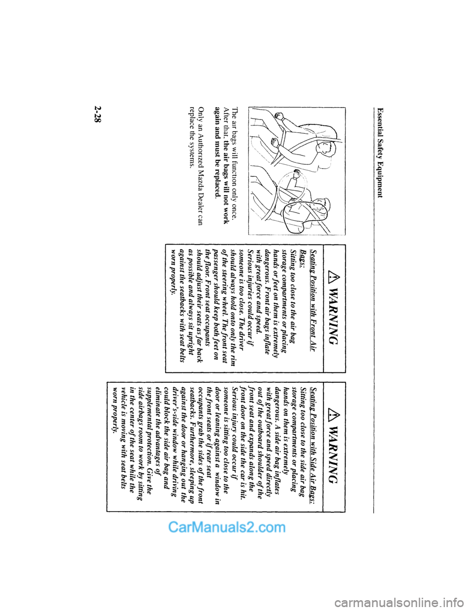 MAZDA MODEL MILLENIA 2001  Owners Manual (in English) 